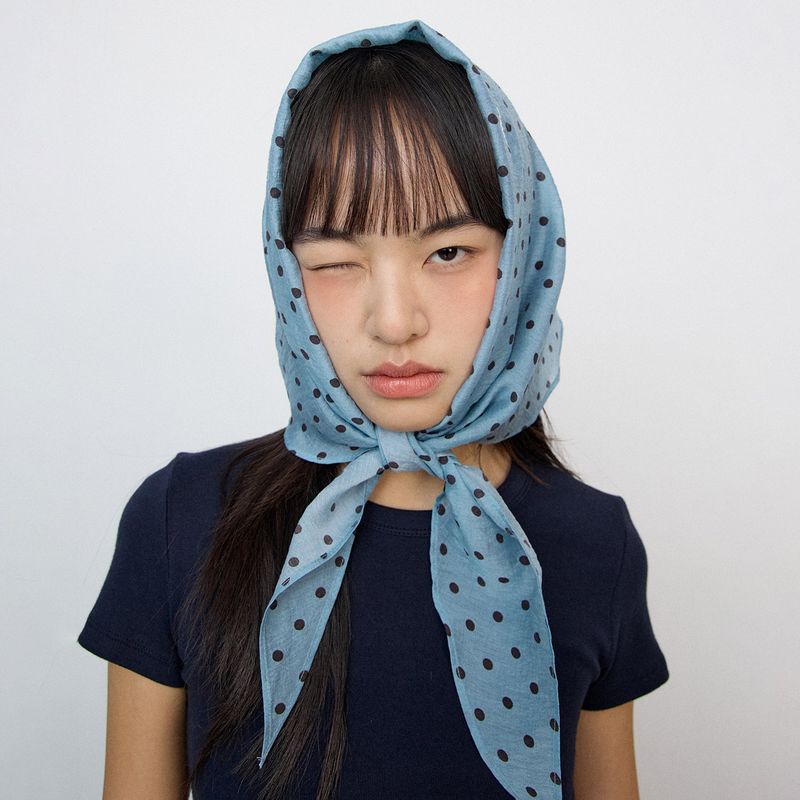 Dot pattern scarf_mint