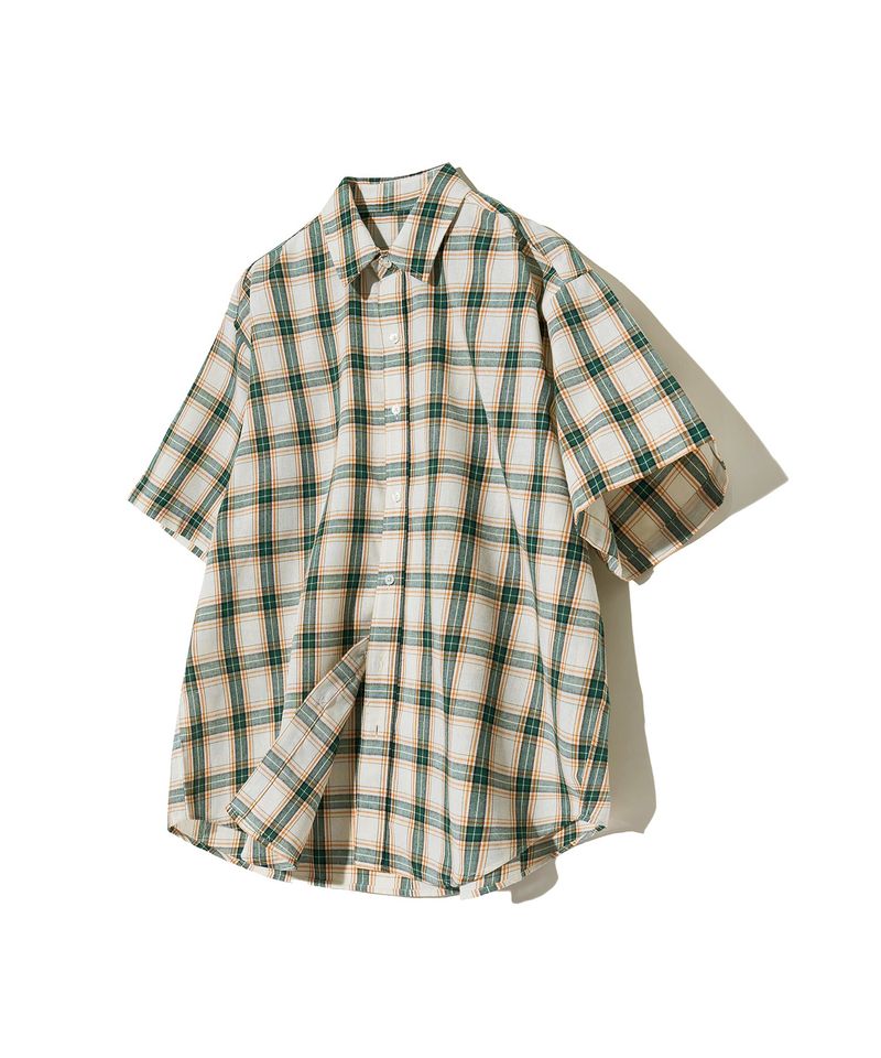 87-STAN068 Nerd OverFit Short-Sleeved Check Shirt