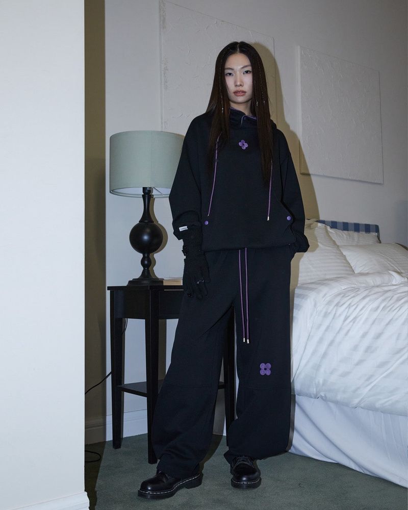 Fazed（フェイズド）の「Snap curve sewat pants / black（Pants）」