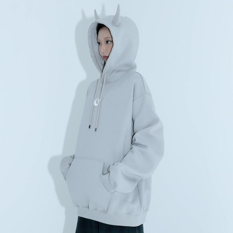 0 5 devil hoodie - GREY