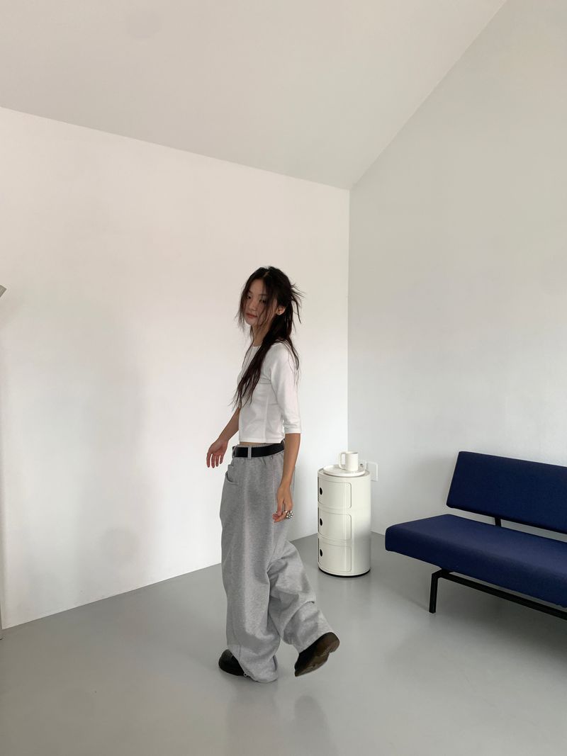 BOAT NECK MID SLEEVE TEE (4C)