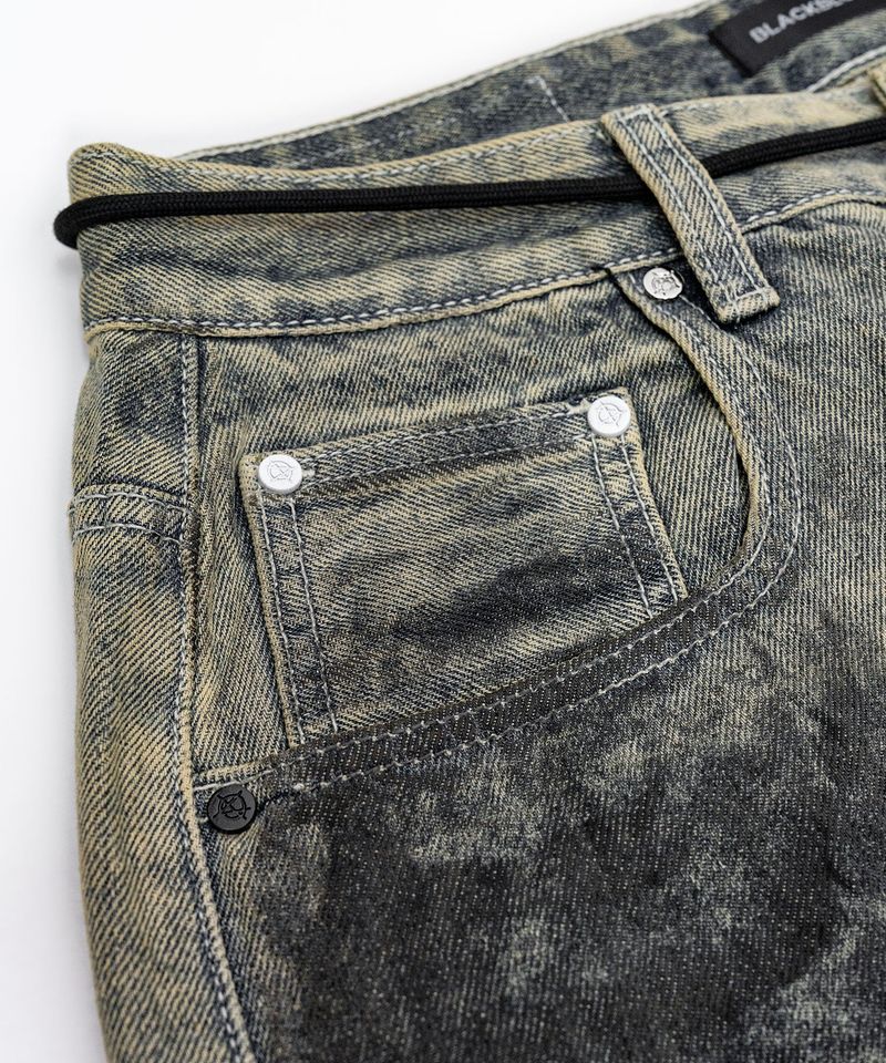 BBD Anxiety Multi Patch Denim Pants (Rusty Blue)