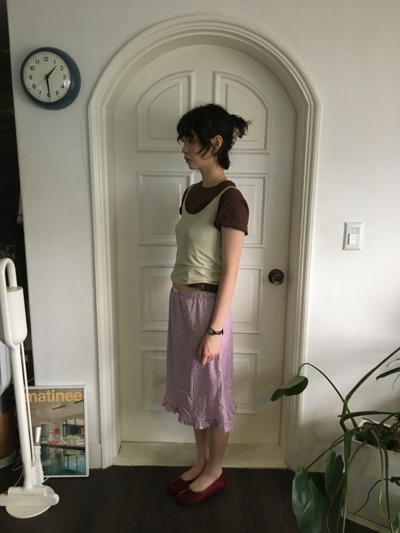 Merry Flower Frill Skirt (2color)