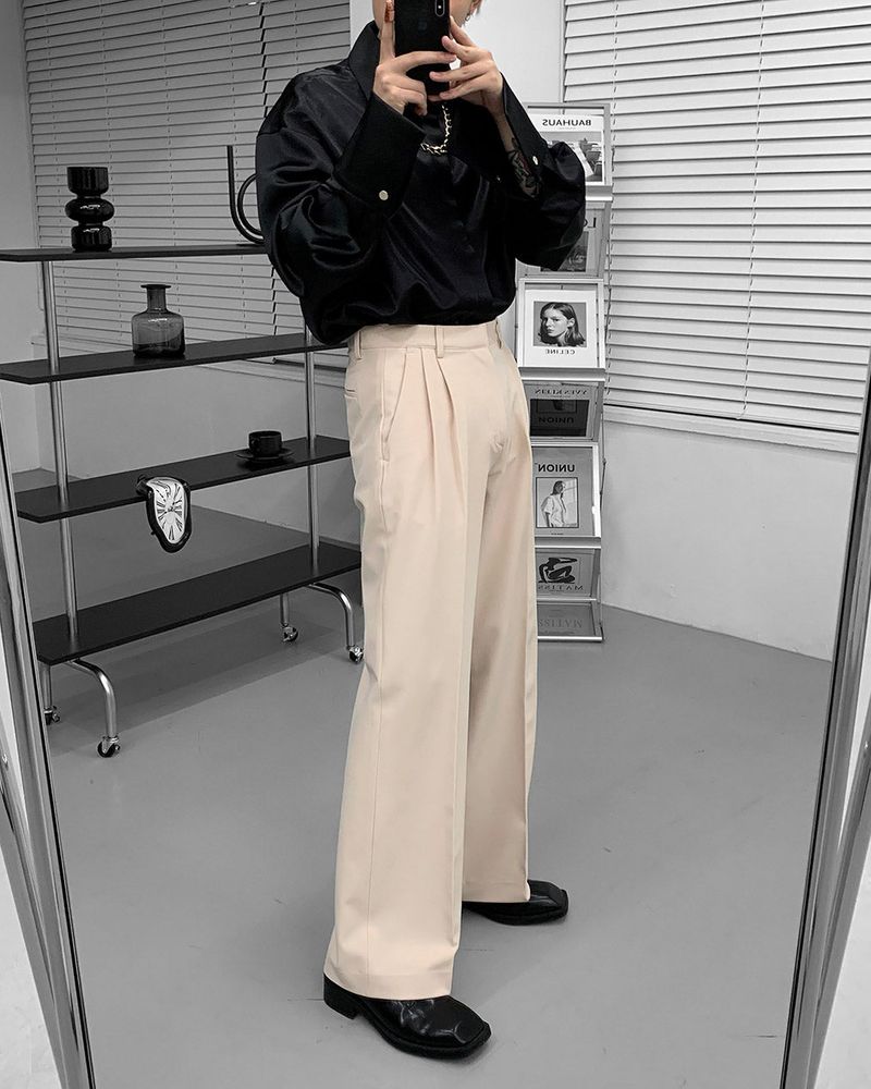 90's Meredith Twotuck Wide Slacks (3 colors)