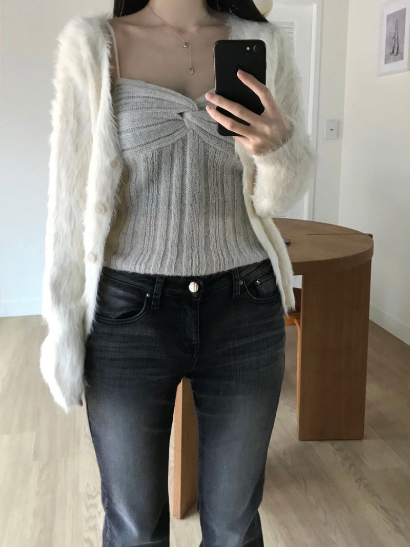 Alpaca knitwear top (2 colors)