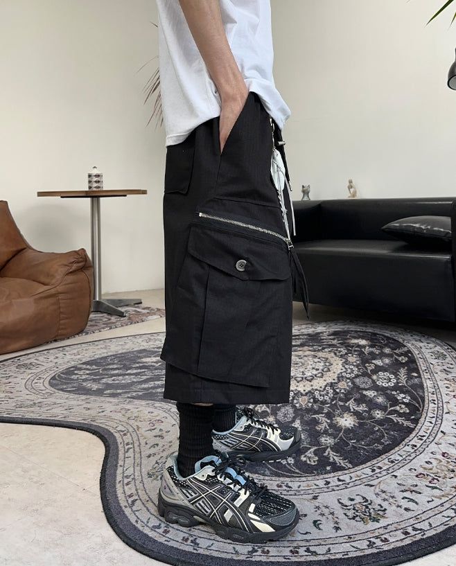 Lafes Zipper Cargo Bermuda Pants