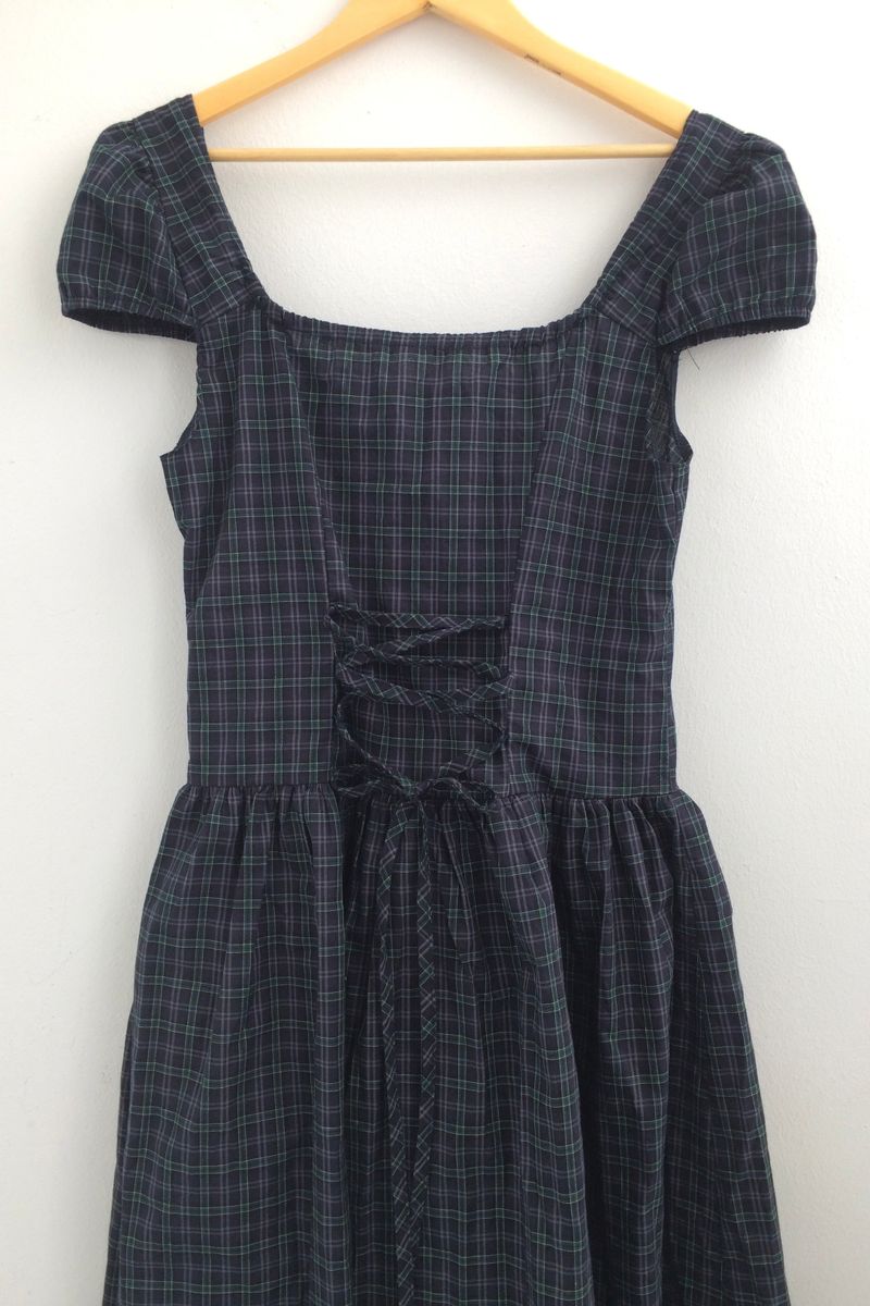 Vintage Mori Checkered Dress