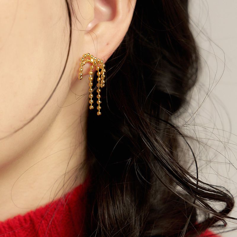 geegee(ジジ)の「holi short ribbon earring - gold(Accessories)」