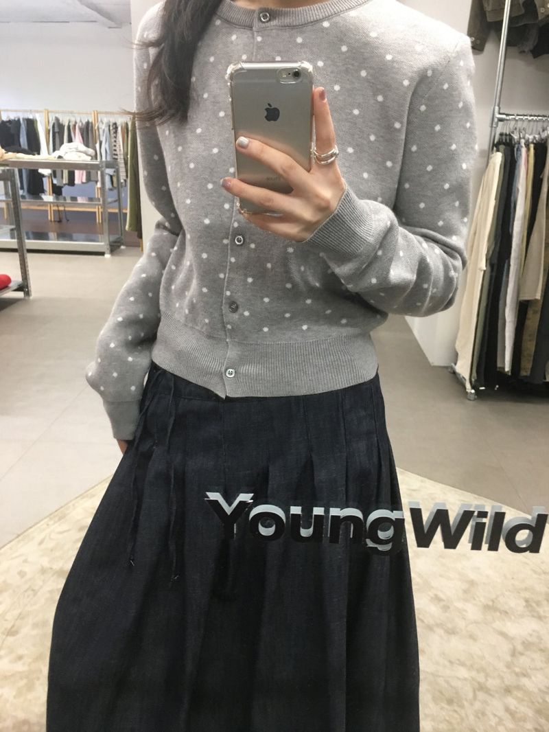 Vero Poa Dot Cardigan (3color)