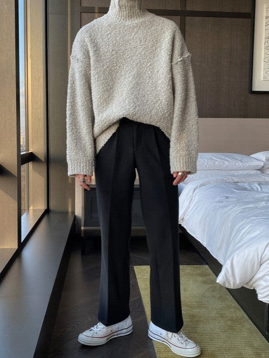 ASCLO Wool Long Wide Slacks (3color)