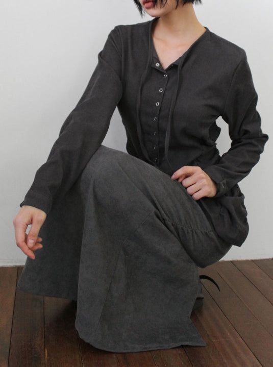 SHIRRING LONG SKIRT
