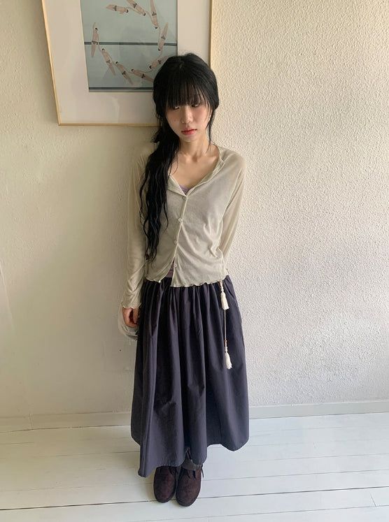 Izumo Diagonal Unbalance Summer Cardigan