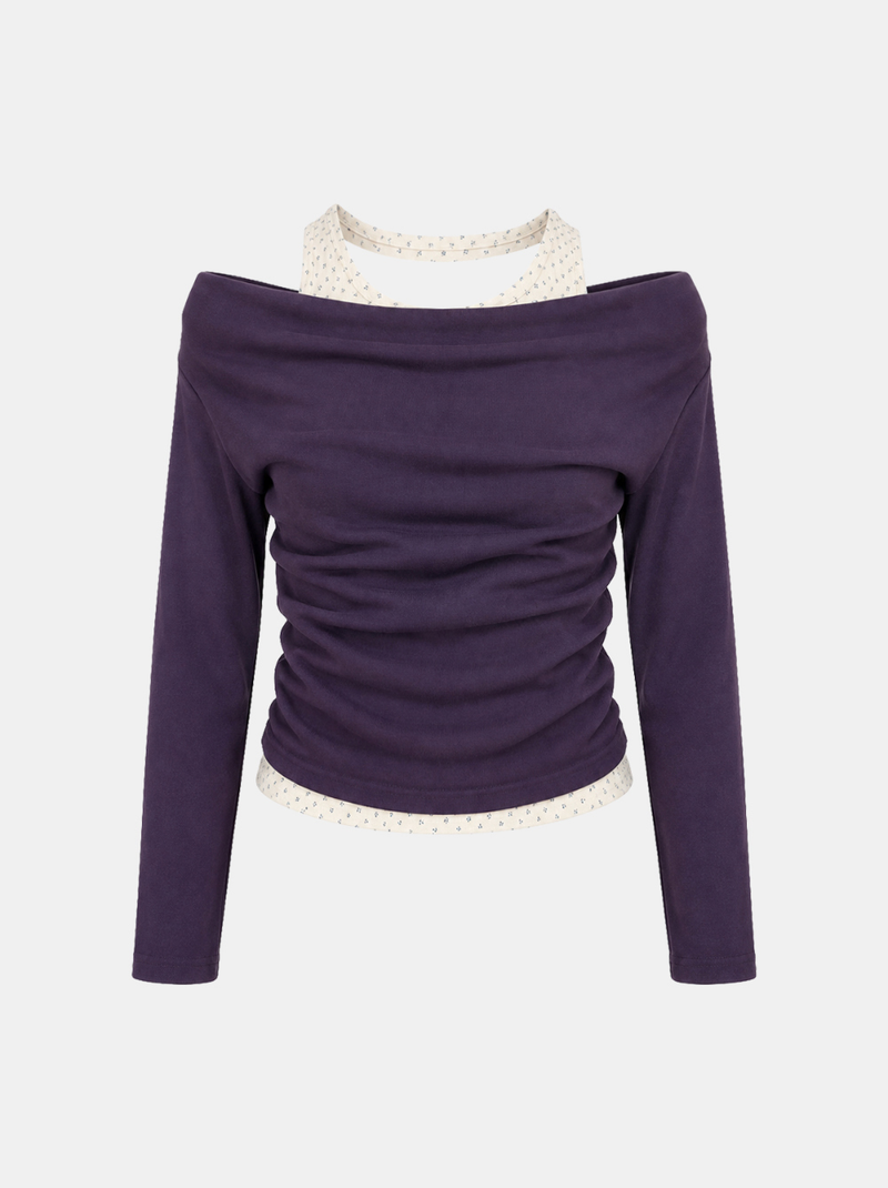 Elena Layered Off Shoulder Tee