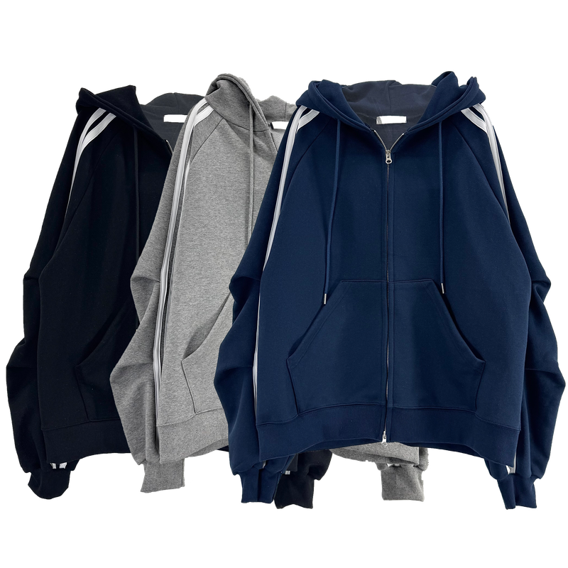 eight track hoodie zip-up 