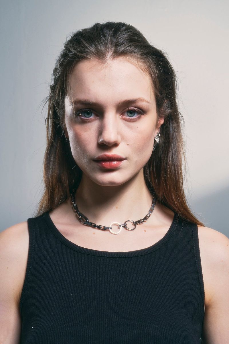 NO.330 [SILVER] GEOMETRY UNBALANCE EARRING EARCUFF SET
