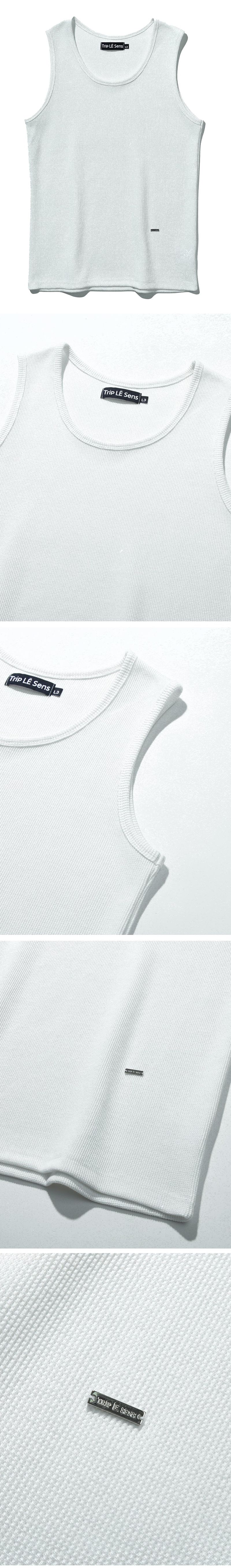 Logo Plate Over Sleeveless__White