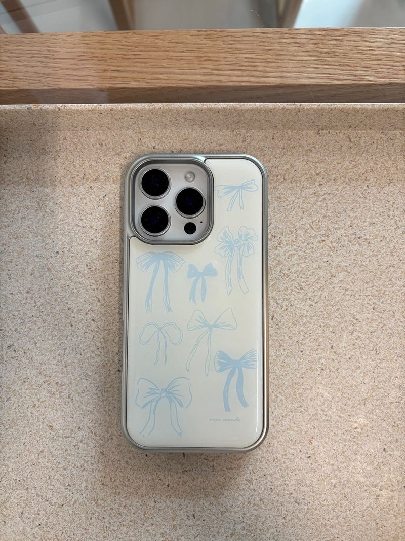silver ribbon  phone case