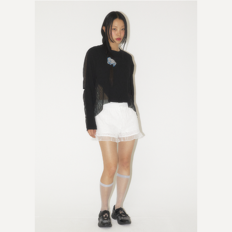 Mesh Waffle long sleeve
