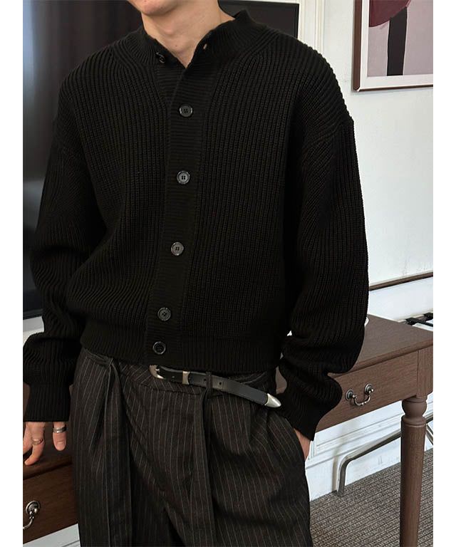 LAURANT（ロラン）の「[Unisex] Crop hazzi knit cardigan(4color)（Tops）」
