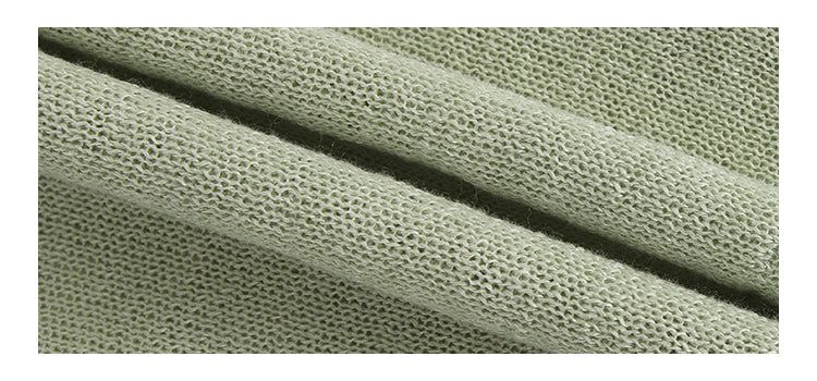 Mint green lace thin V-neck knitwear