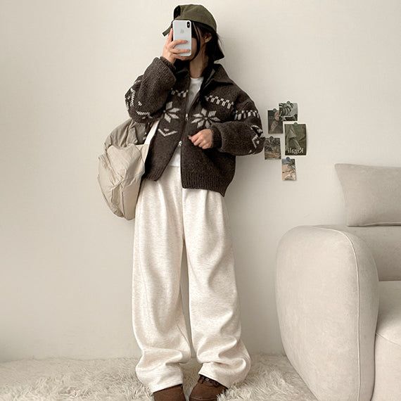 Chenly Nordic Two Way Knitwear Zip-Up
