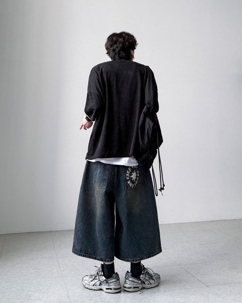 Able Lettering Bermuda Denim