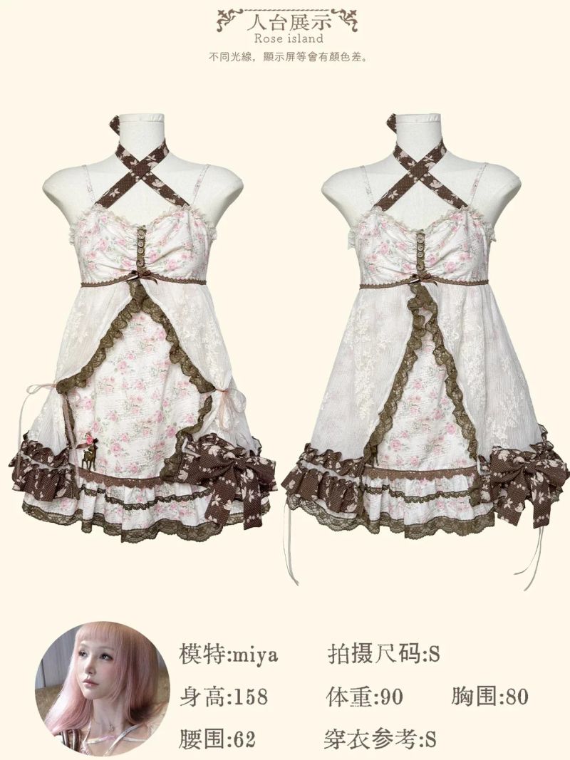 Floral Wall Strap Dress
