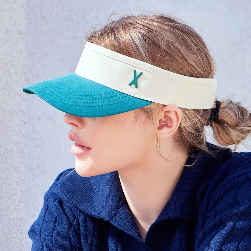VARZAR（バザール）の「Stud logo two tone sun visor Green（Hats）」