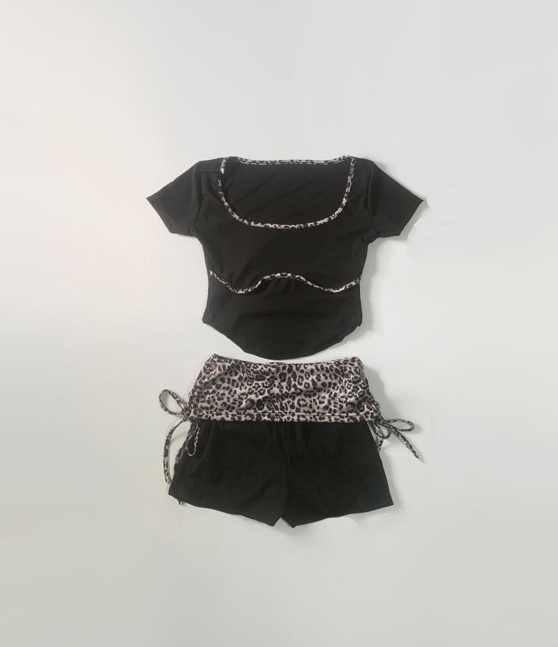 Shibuya y2k Leopard Two-Piece