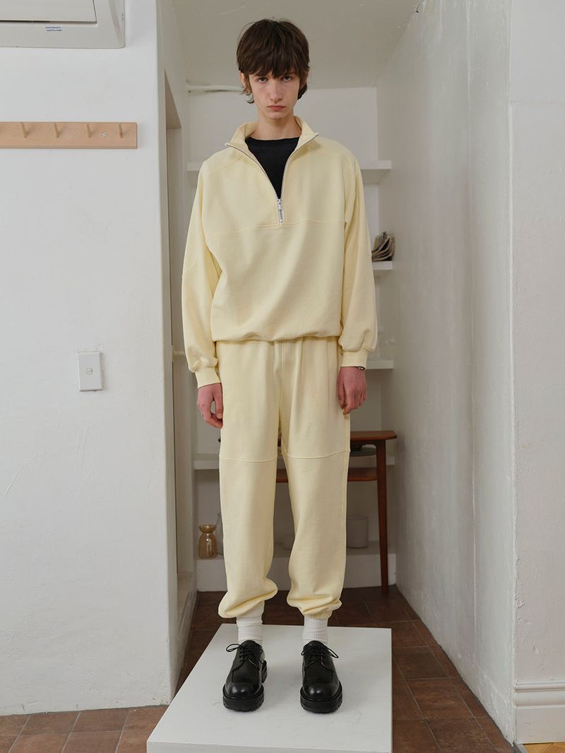 SWEAT PANTS PALE YELLOW