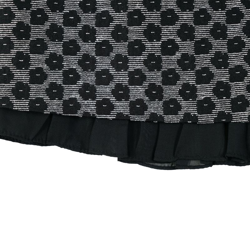 ジャカードフラワースカート / JACQUARD FLOWER SKIRT_BLACK