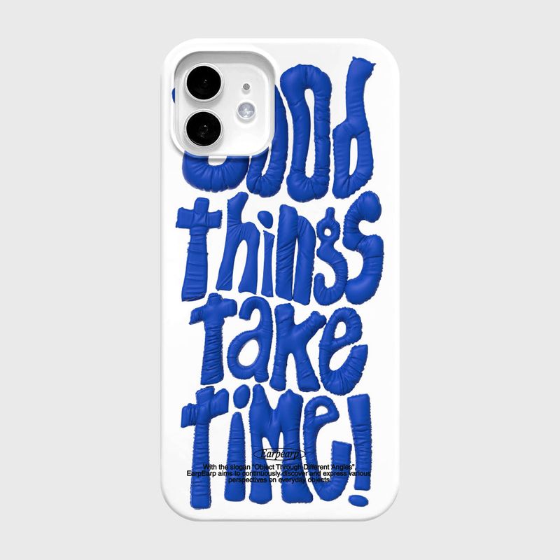 EARPEARP（アプアプ）の「GOOD THINGS TAKE TIME-BLUE(HARD CASE)（Smartphone Accessories）」