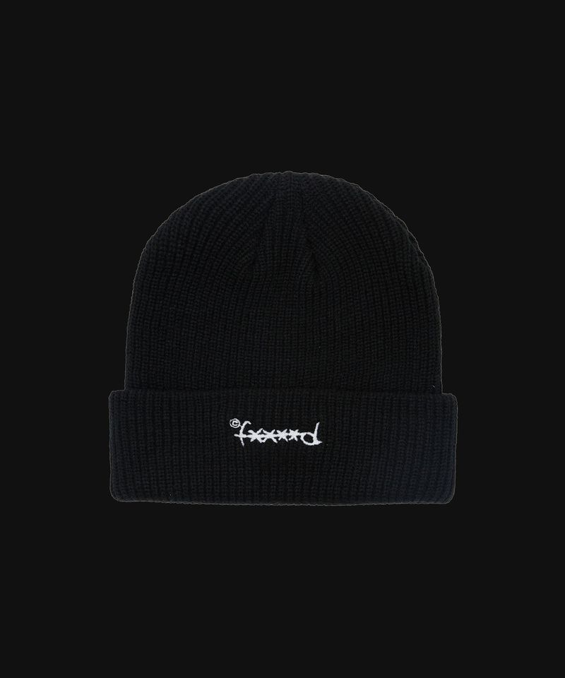 F****D SIGN BEANIE NORMAL BLACK