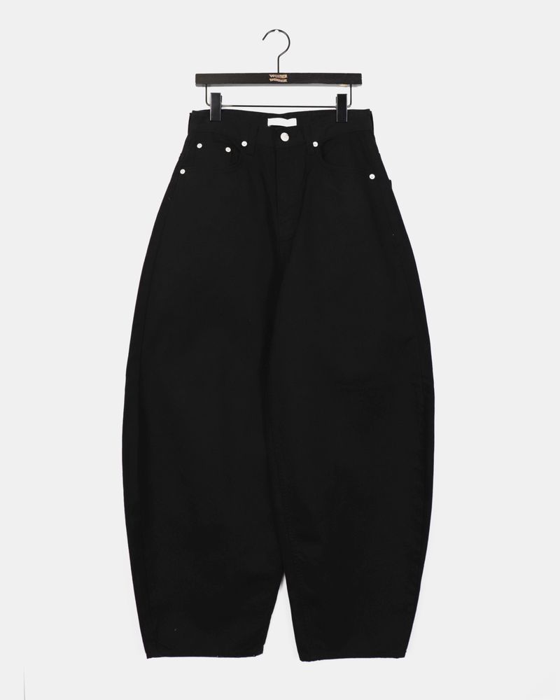 Hiro ribbon pocket wide cotton pants