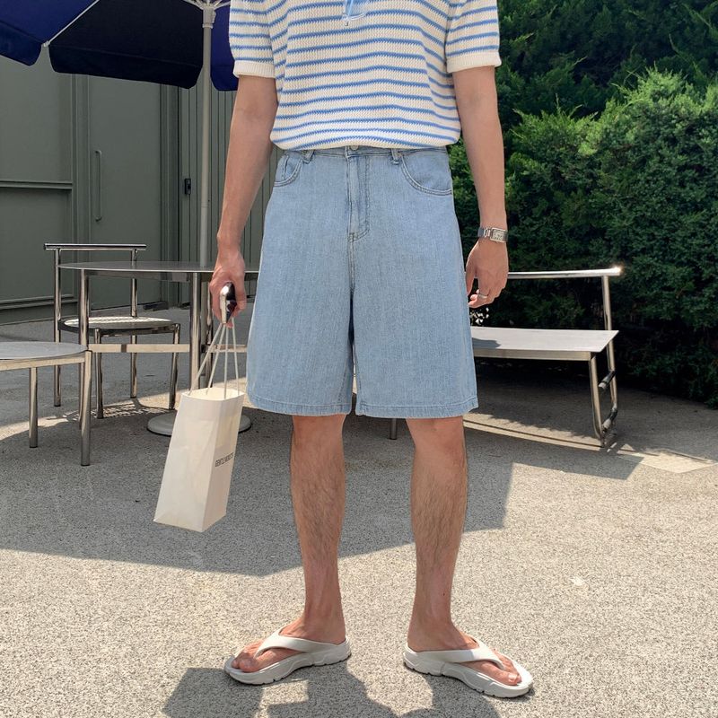 lemenne(ルメンヌ)の「LMN イースタンマイクロクールハーフカプリワイドデニムハーフパンツ (3 colors)(パンツ)」