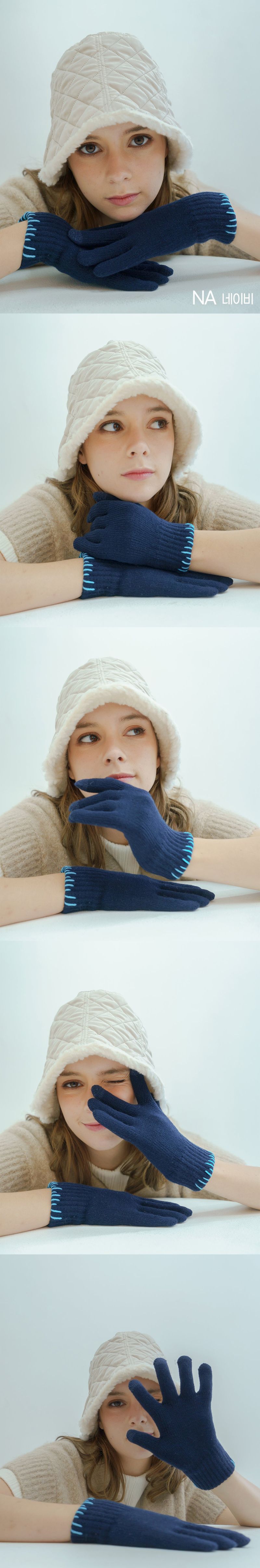 stich touch finger gloves 5colors