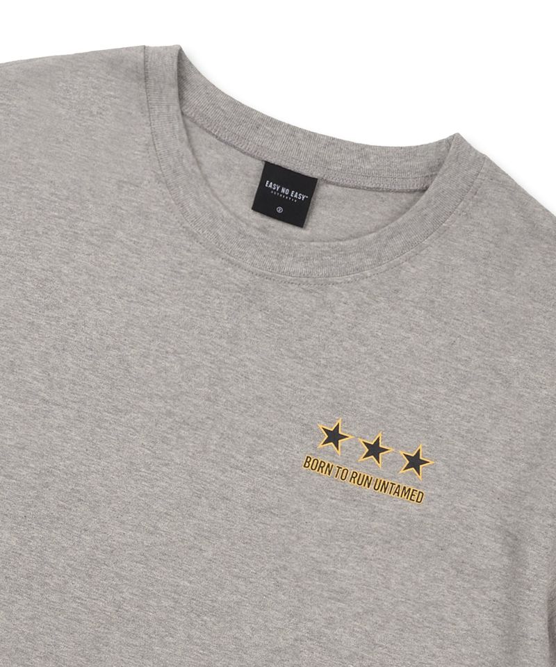 Star lettering cropped T-shirt - Gray