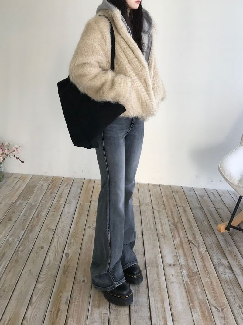 Perry High-Neck Fur Jacket (one color)