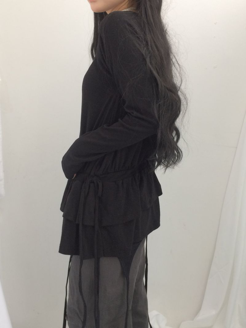 side strap frill dress