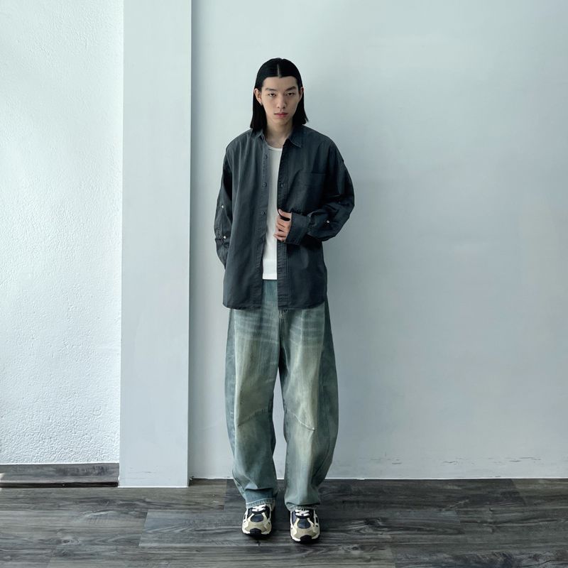 Snap Detail Utility Shirt