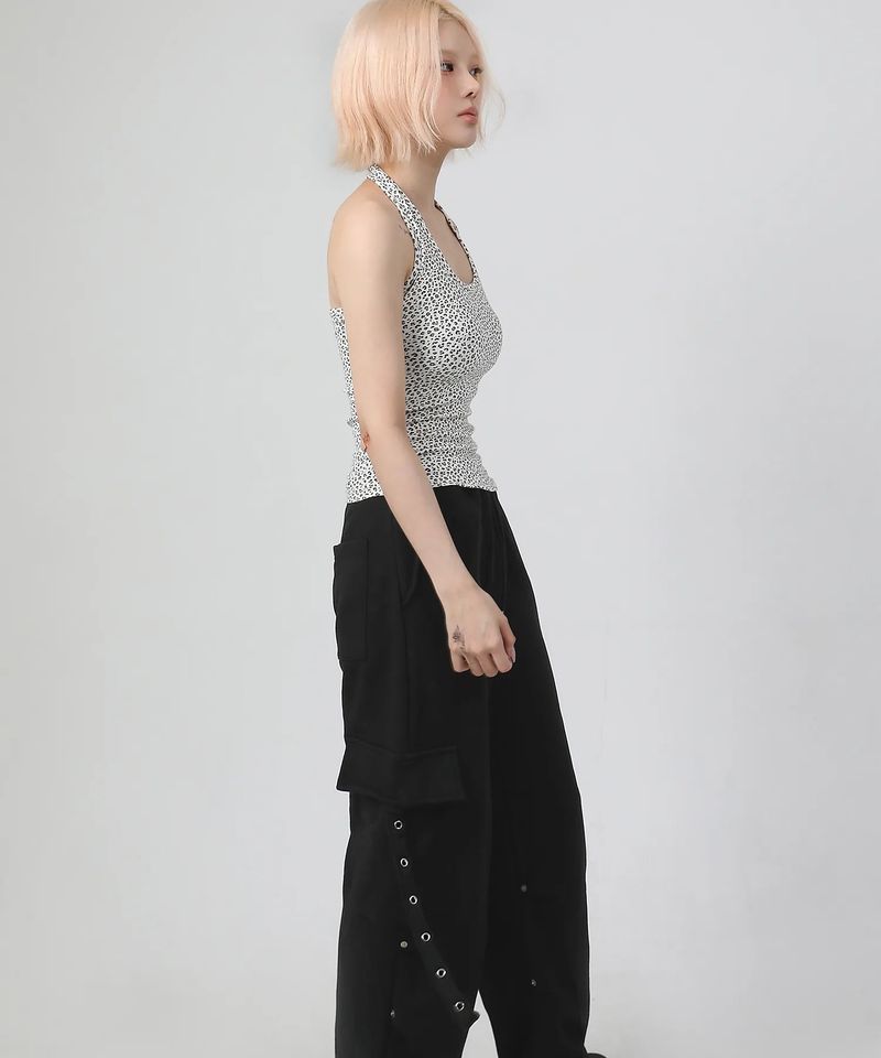 Leopard Haulter Neck Sleeveless