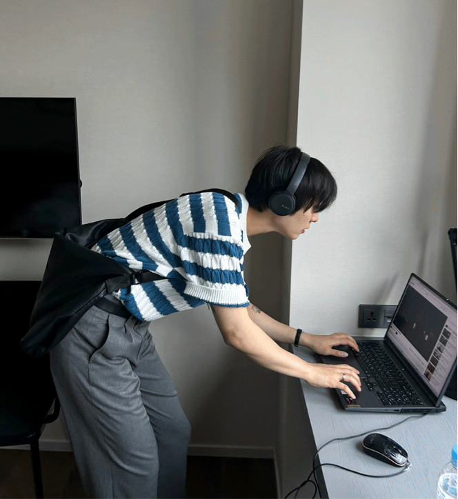 COSYHARU(コシハル)の「Baron Cable Stripe Short Sleeve Knit(Tops)」