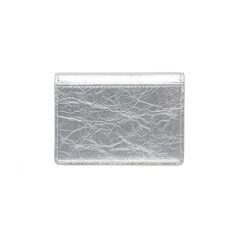 Modic Buckle 3 Layer Accordion Card Wallet Silver