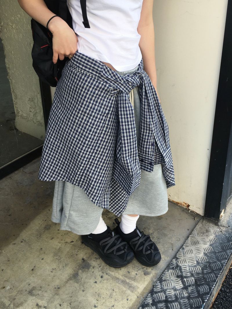Kib seersucker check shirt (3c)