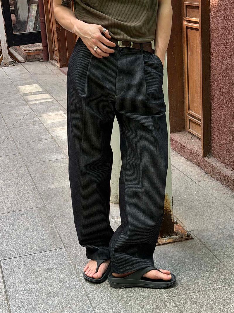 LAURANT(ロラン)の「Heritage stripe denim pants(2color)(Pants)」