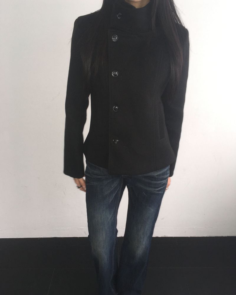High neck coat