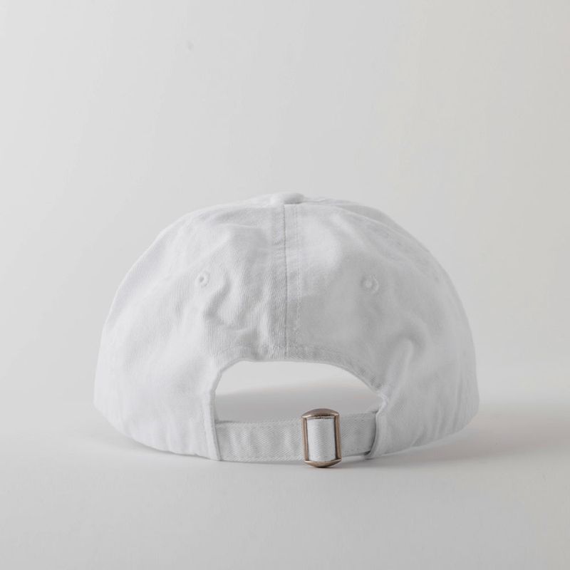 WIND WASHED COTTON BALL CAP / WHITE