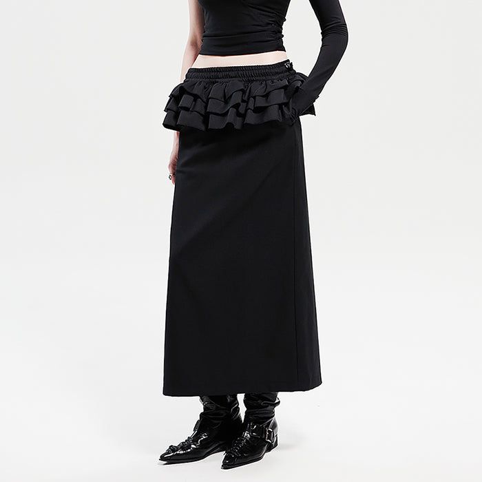 HOLY NUMBER 7(ホーリーナンバーセブン)の「RUFFLES LONG SKIRT_BLACK(Skirts)」