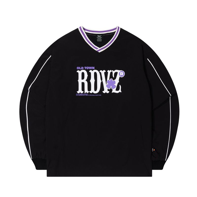 RDVZ（ランデブー）の「Vネックパイピングプルオーバーウォームアップ（トップス）」