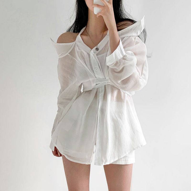 Pure Halter Off Shoulder Blouse + Shorts